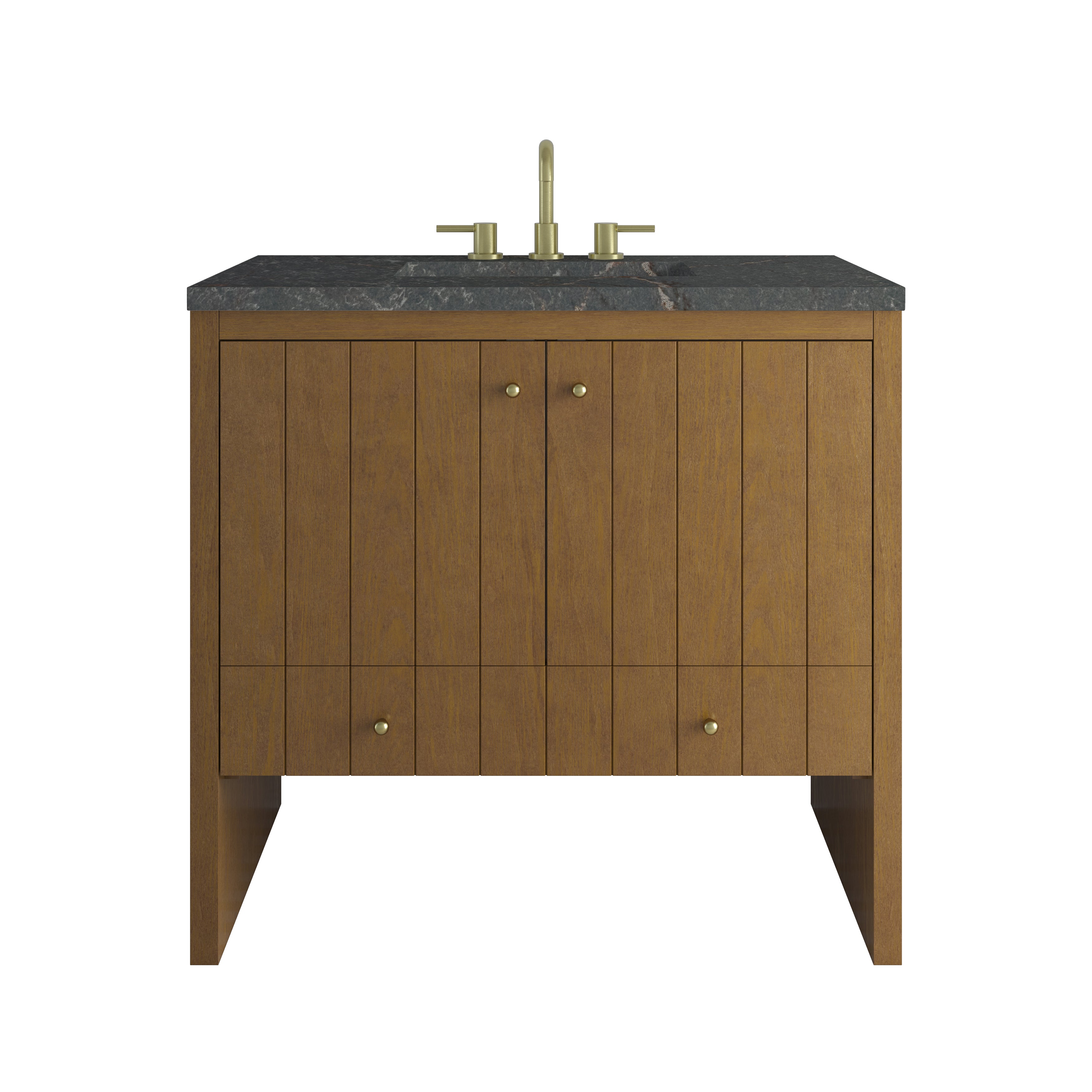 James Martin Hudson 36" Single Vanity in Honey Oak with 3cm Countertop