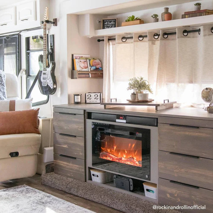 Touchstone Sideline® 28" Recessed Smart Electric Fireplace with Heat – 80028