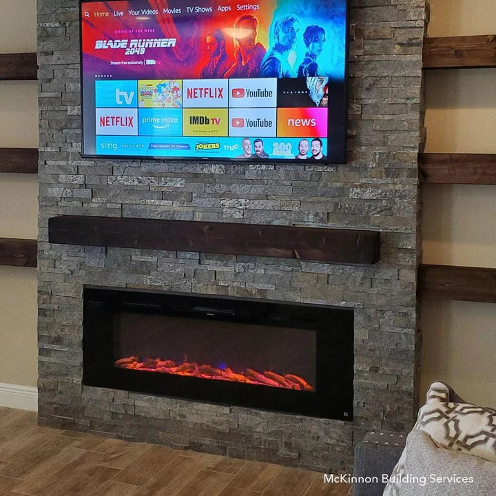 Touchstone Sideline® 60″ Recessed Smart Electric Fireplace with Heat – 80011