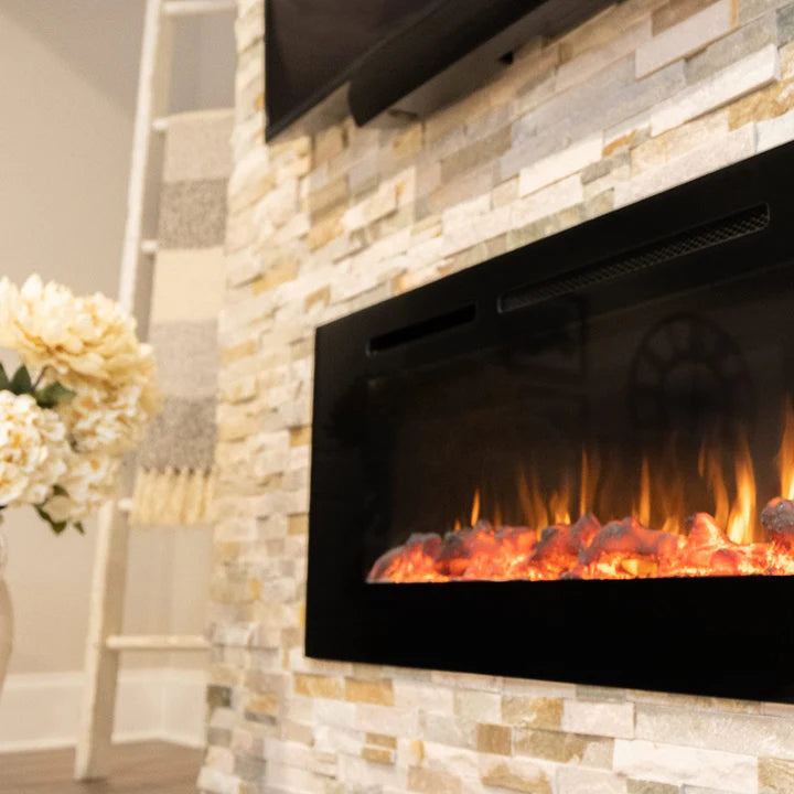 Touchstone Sideline® 60″ Recessed Smart Electric Fireplace with Heat – 80011