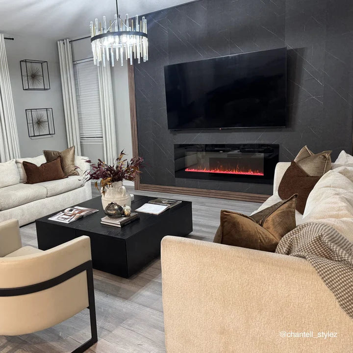 Touchstone Sideline® 60″ Recessed Smart Electric Fireplace with Heat – 80011
