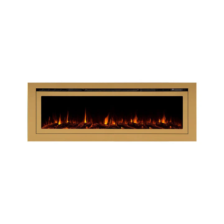Touchstone Sideline Deluxe Gold 60″ Recessed Smart Electric Fireplace – 86276