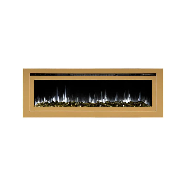 Touchstone Sideline Deluxe Gold 60″ Recessed Smart Electric Fireplace – 86276