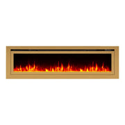 Touchstone Sideline Deluxe Gold 72″ Recessed Smart Electric Fireplace – 86278