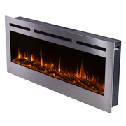 Touchstone Sideline Deluxe Stainless Steel 60″ Recessed Smart Electric Fireplace – 86277