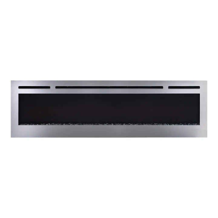 Touchstone Sideline Deluxe Stainless Steel 72″ Recessed Smart Electric Fireplace – 86279