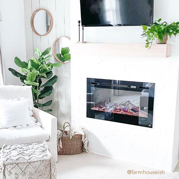 Touchstone Sideline® 36" Recessed Smart Electric Fireplace with Heat – 80014