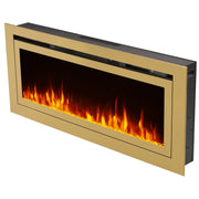 Touchstone Sideline Deluxe Gold 50 Inch Recessed Smart Electric Fireplace – 86275