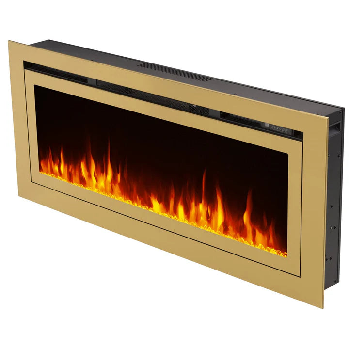 Touchstone Sideline Deluxe Gold 50 Inch Recessed Smart Electric Fireplace – 86275