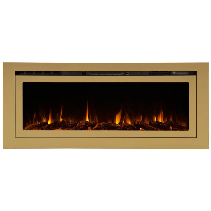 Touchstone Sideline Deluxe Gold 50 Inch Recessed Smart Electric Fireplace – 86275