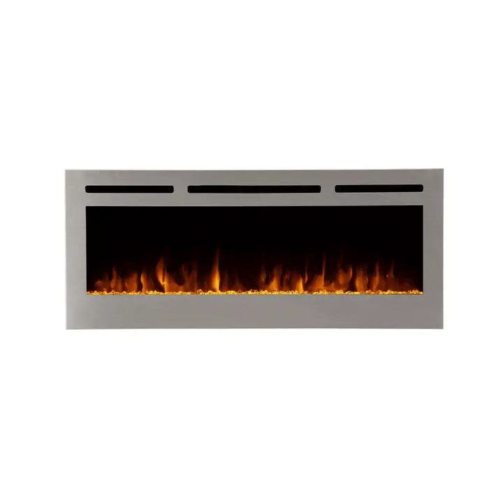 Touchstone Sideline Deluxe Stainless Steel 50″ Recessed Electric Fireplace – 86273