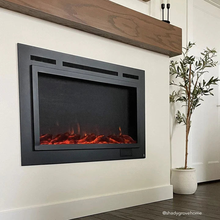 Touchstone Forte™ Steel Mesh Screen 40" Non-Reflective Recessed Electric Fireplace – 80048