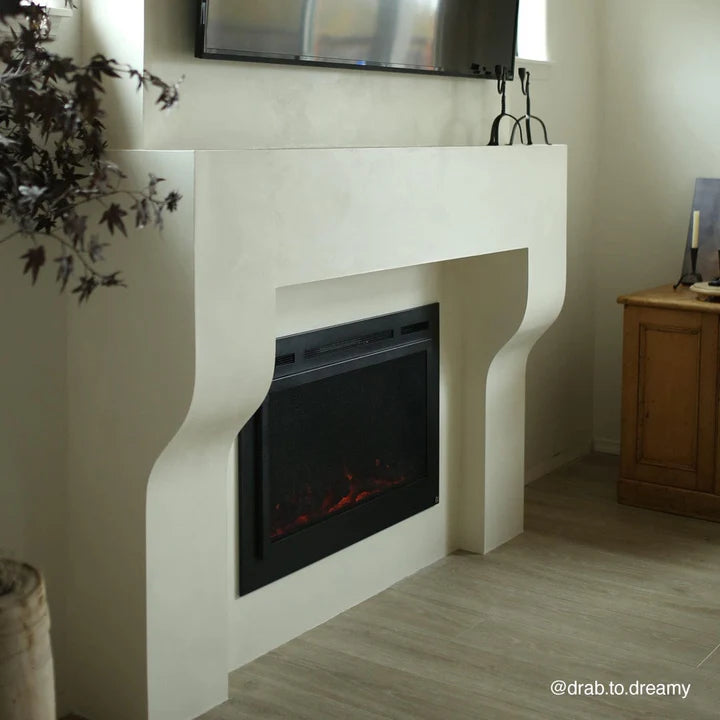 Touchstone Forte™ Steel Mesh Screen 40" Non-Reflective Recessed Electric Fireplace – 80048