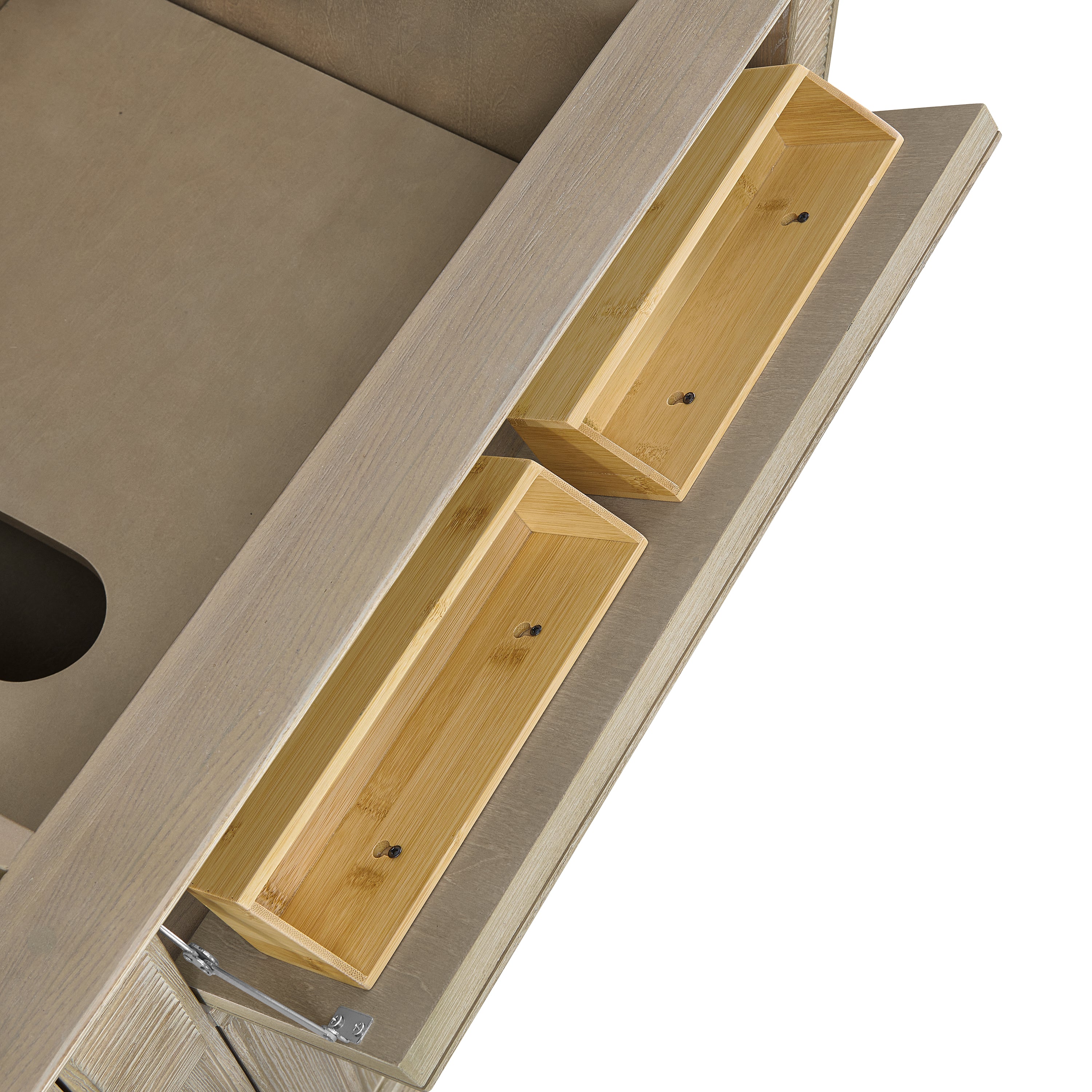 James Martin Lorelai 72" Double Vanity in Whitewashed Oak with 3cm Countertop