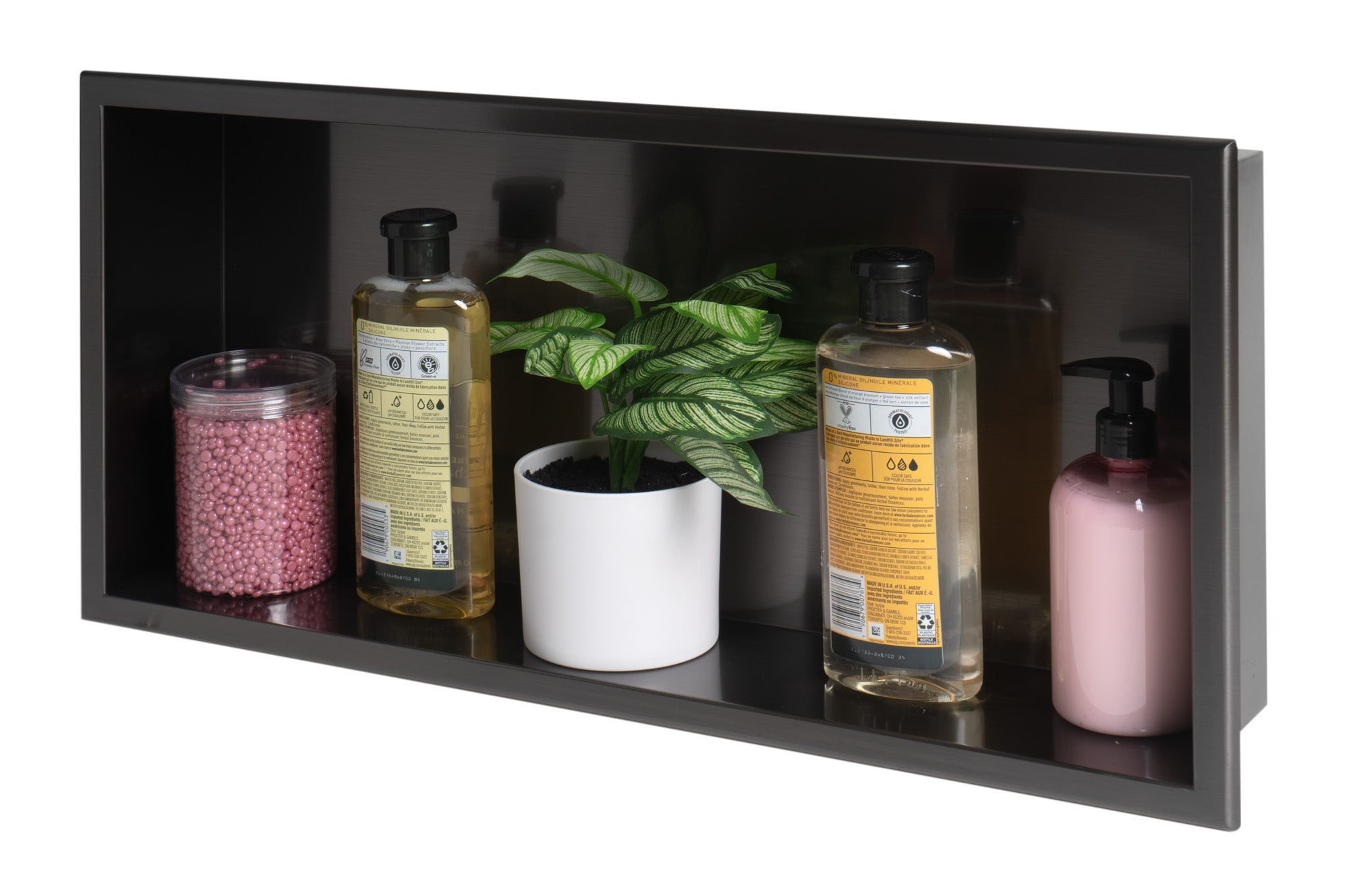ALFI brand ABNP2412 24" x 12" Stainless Steel Horizontal Single Shelf Shower Niche