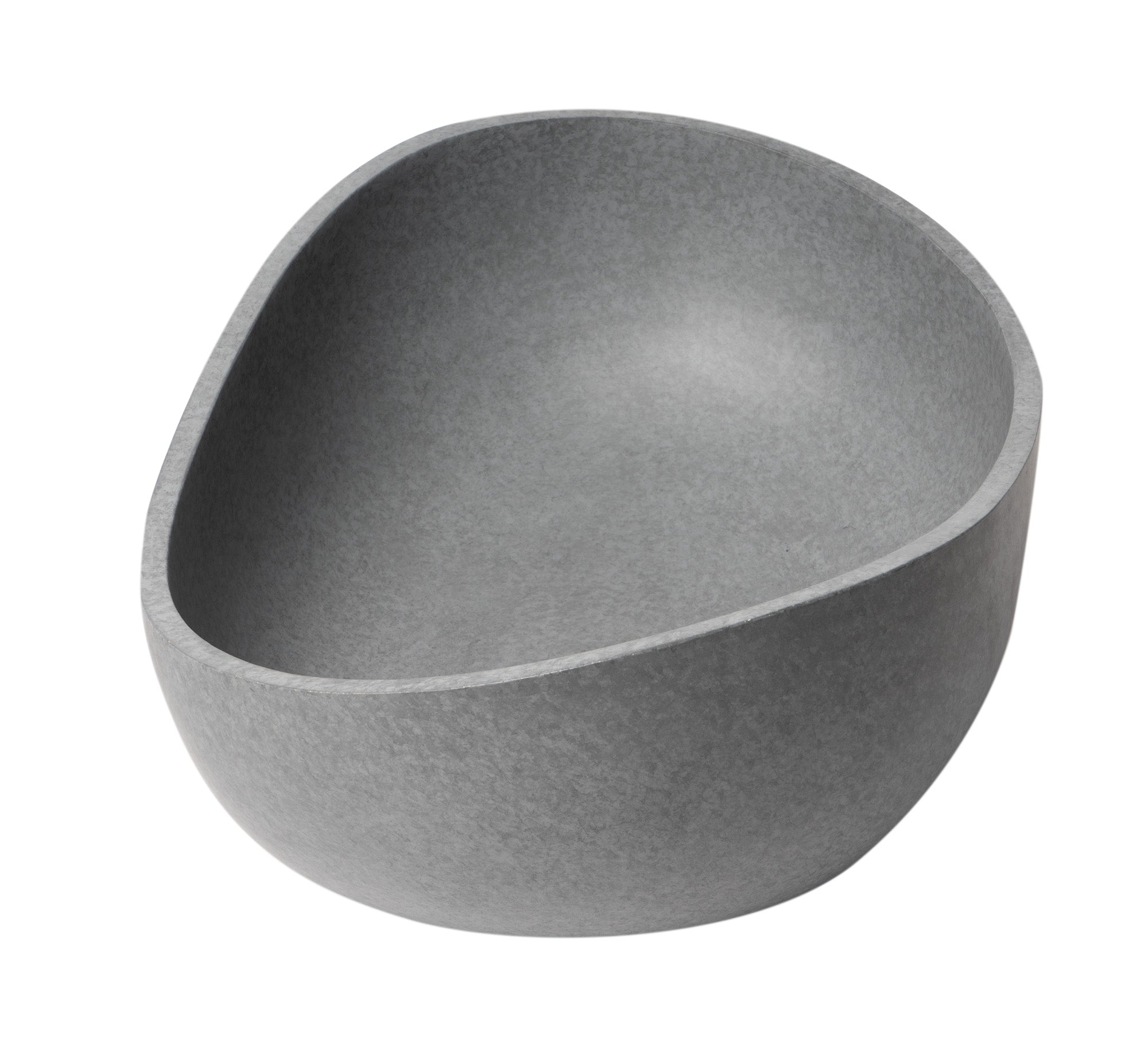 ALFI brand  ABCO23O 23" Solid Concrete Wavy Oval Above Mount Vessel Sink