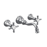 Weymouth Two-Handle High Arc Wall Mount Bathroom Faucet