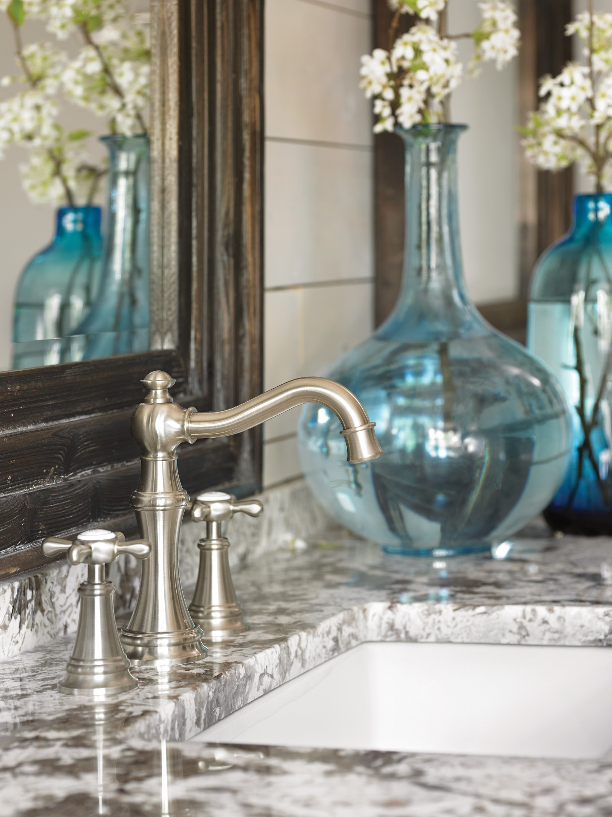 Moen TVS42114 Weymouth Chrome two-handle high arc bathroom faucet