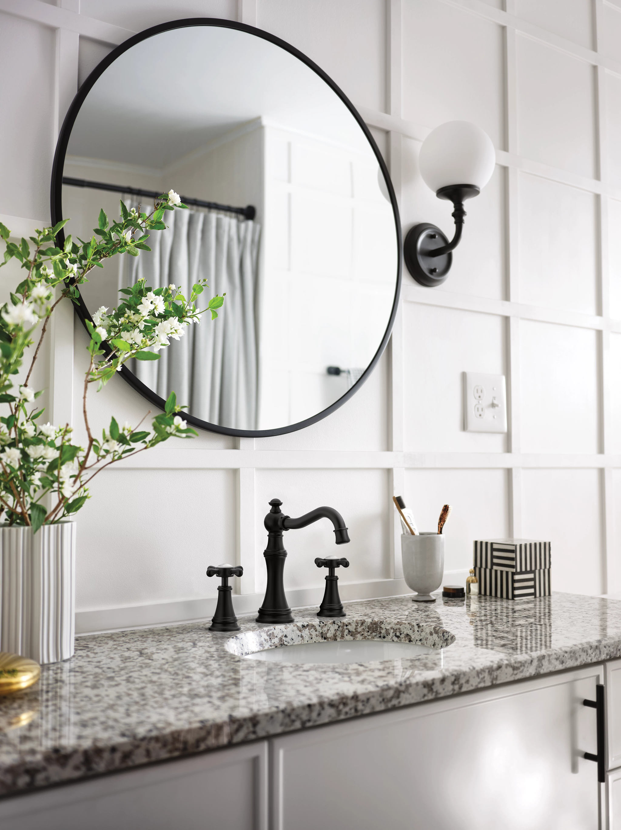 Moen TVS42114 Weymouth Chrome two-handle high arc bathroom faucet