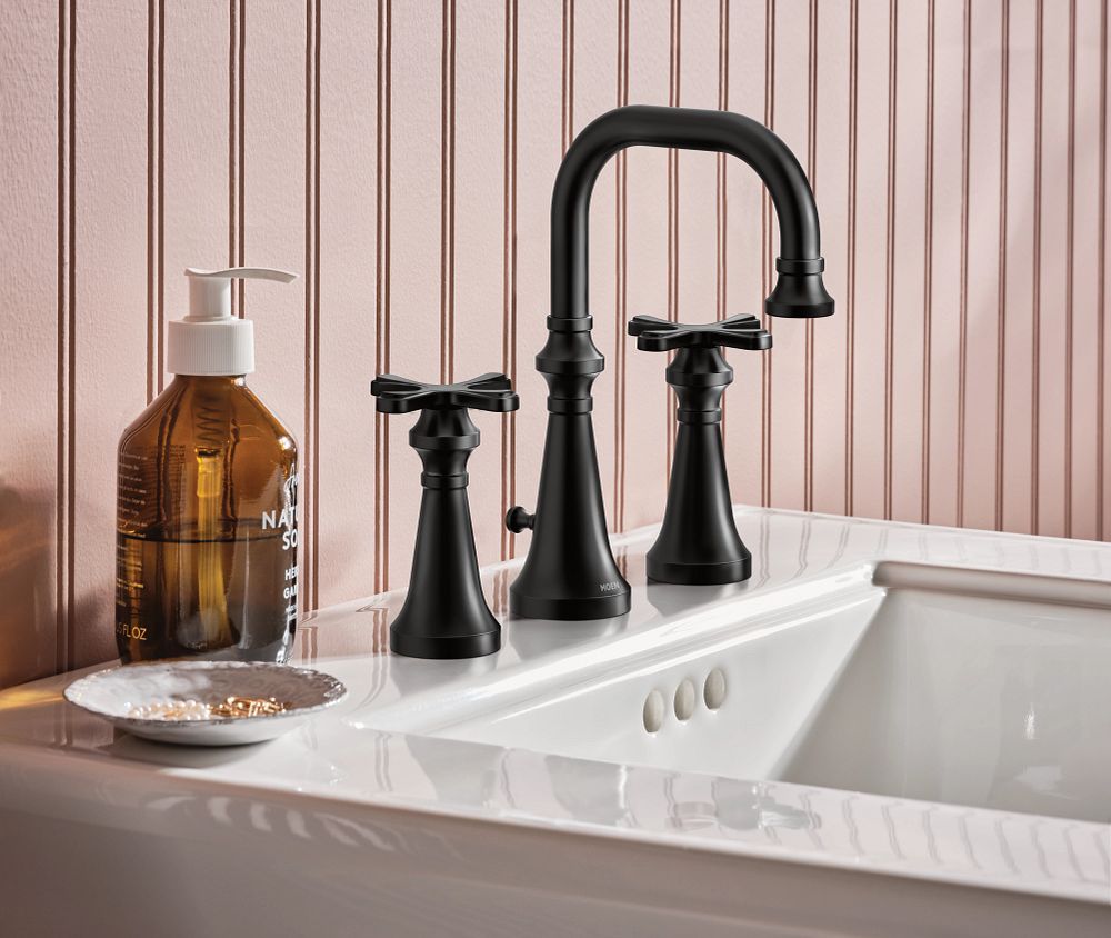 Colinet two-handle high arc bathroom faucet
