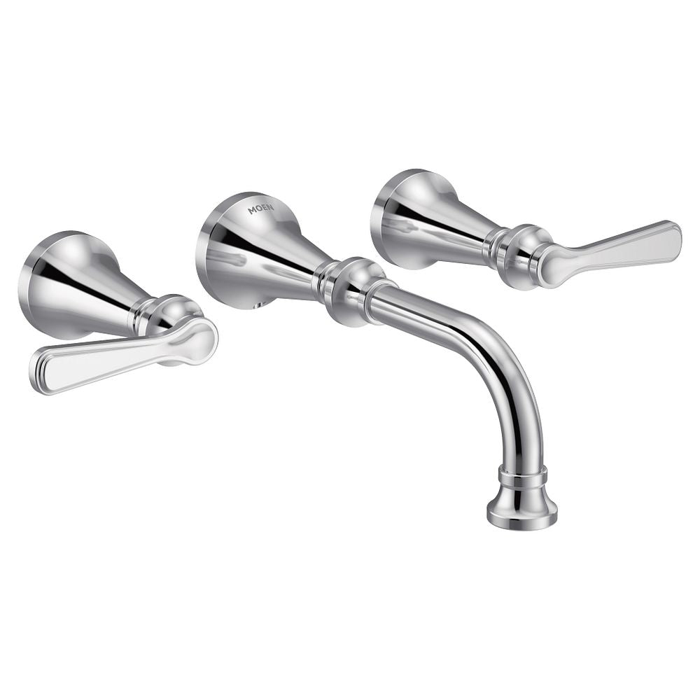 Colinet two-handle wall mount bathroom faucet