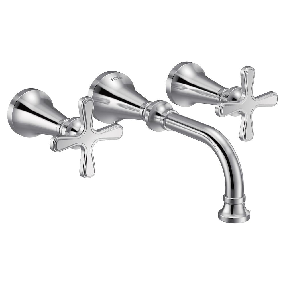 Colinet two-handle wall mount bathroom faucet