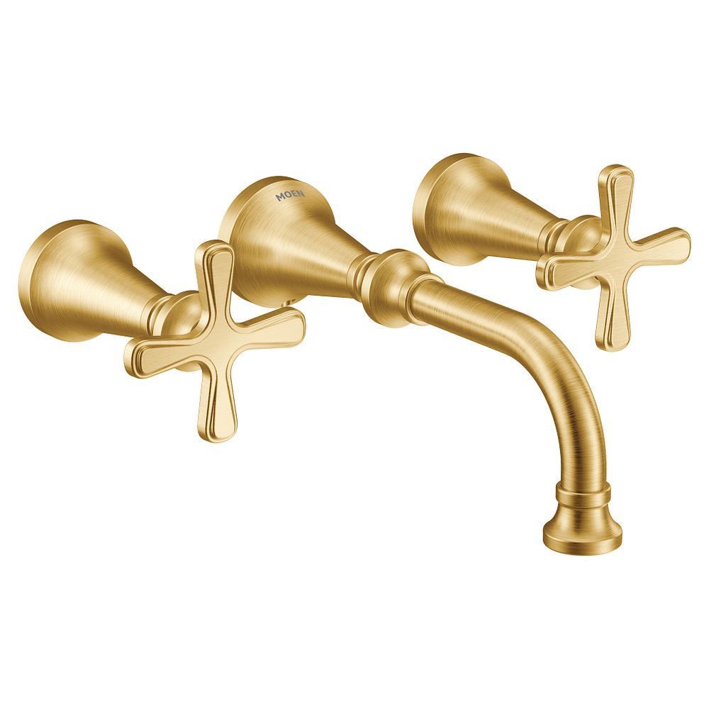 Colinet two-handle wall mount bathroom faucet