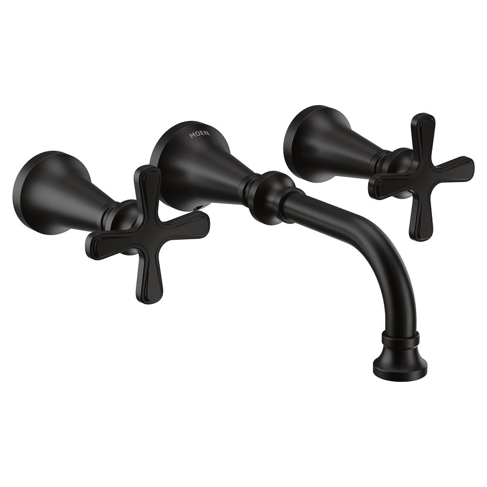 Colinet two-handle wall mount bathroom faucet