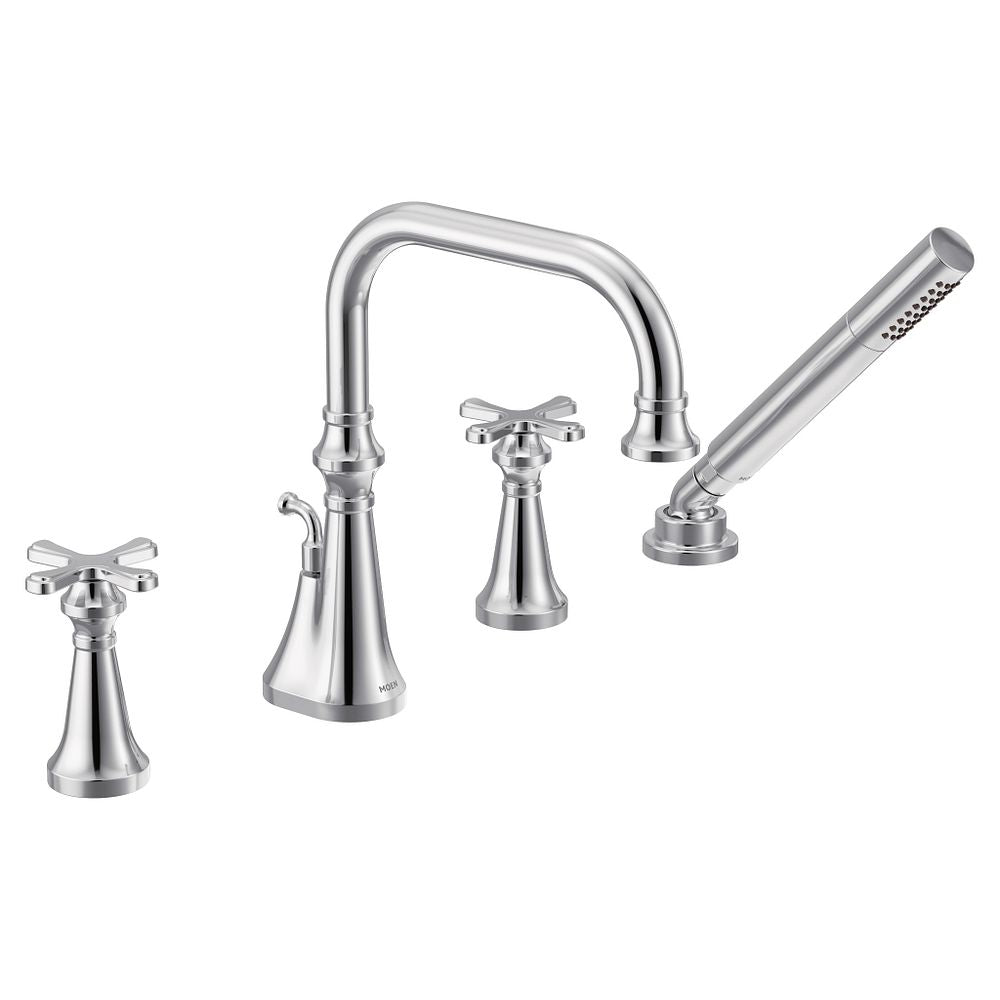 Colinet two-handle high arc roman tub faucet