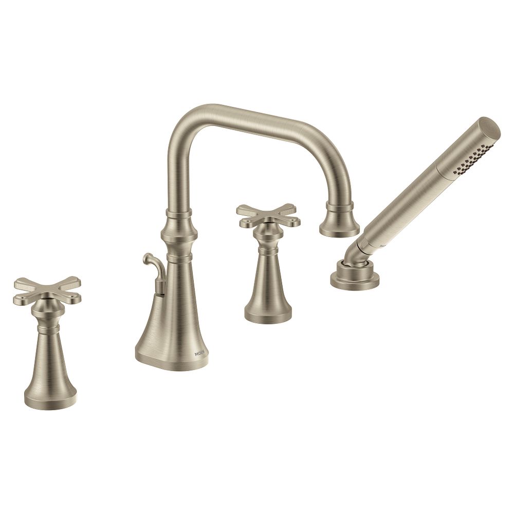 Colinet two-handle high arc roman tub faucet