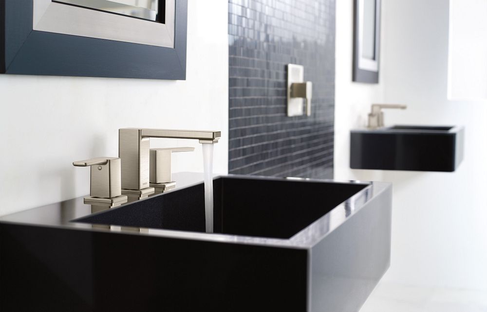 90 Degree Two-Handle Low Arc Bathroom Faucet
