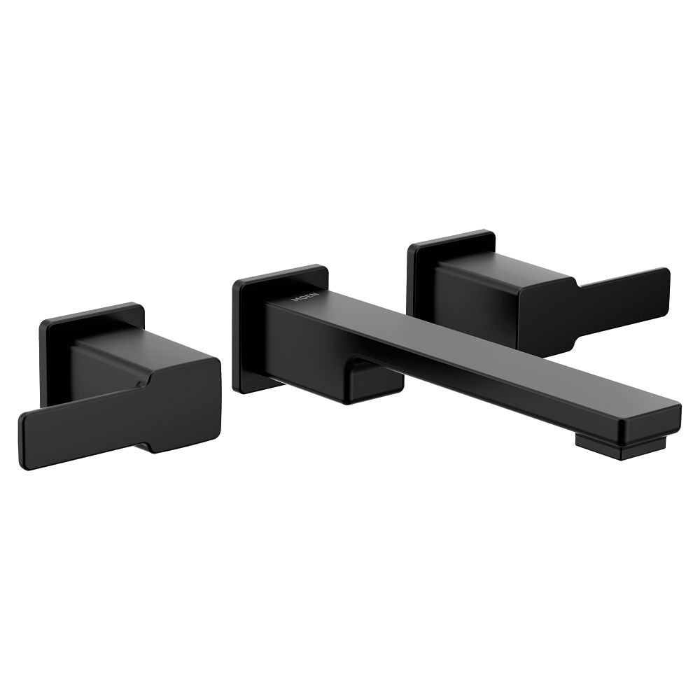 90 Degree Two-Handle Wall Mount Bathroom Faucet