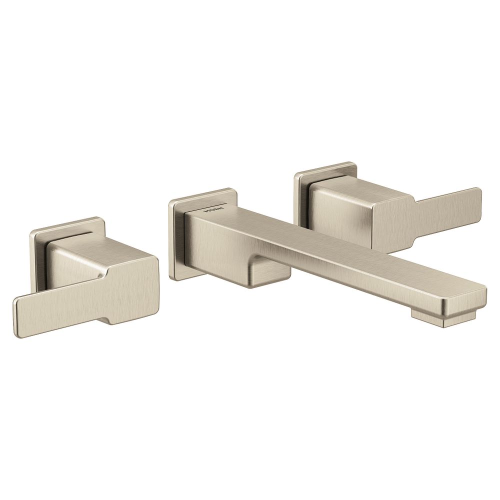 90 Degree Two-Handle Wall Mount Bathroom Faucet
