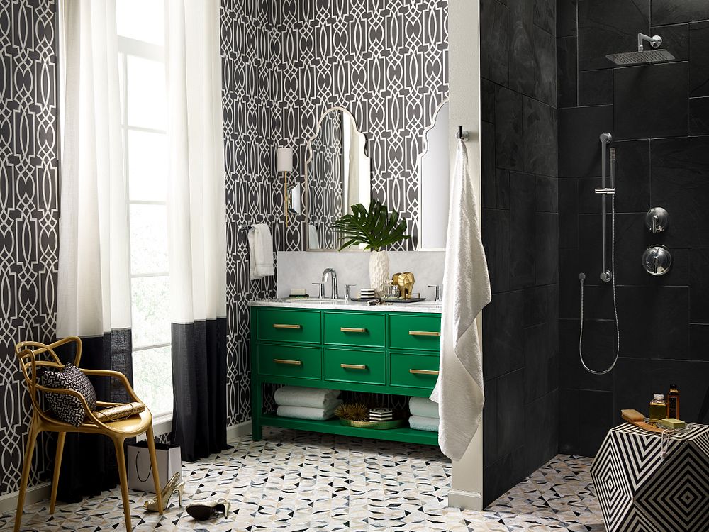 Doux Two-Handle High Arc Bathroom Faucet