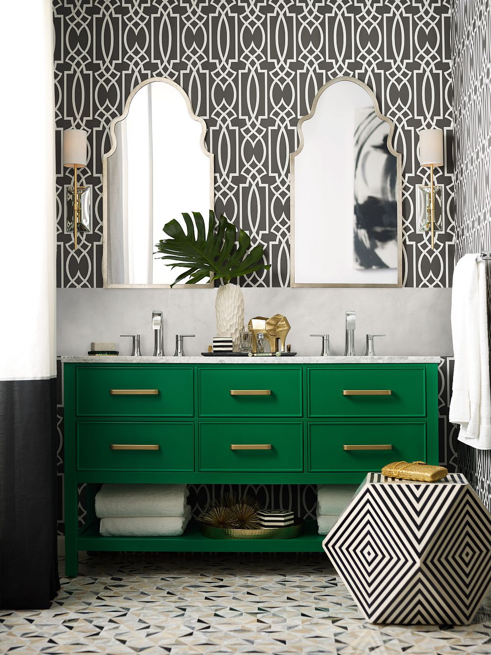 Doux Two-Handle High Arc Bathroom Faucet