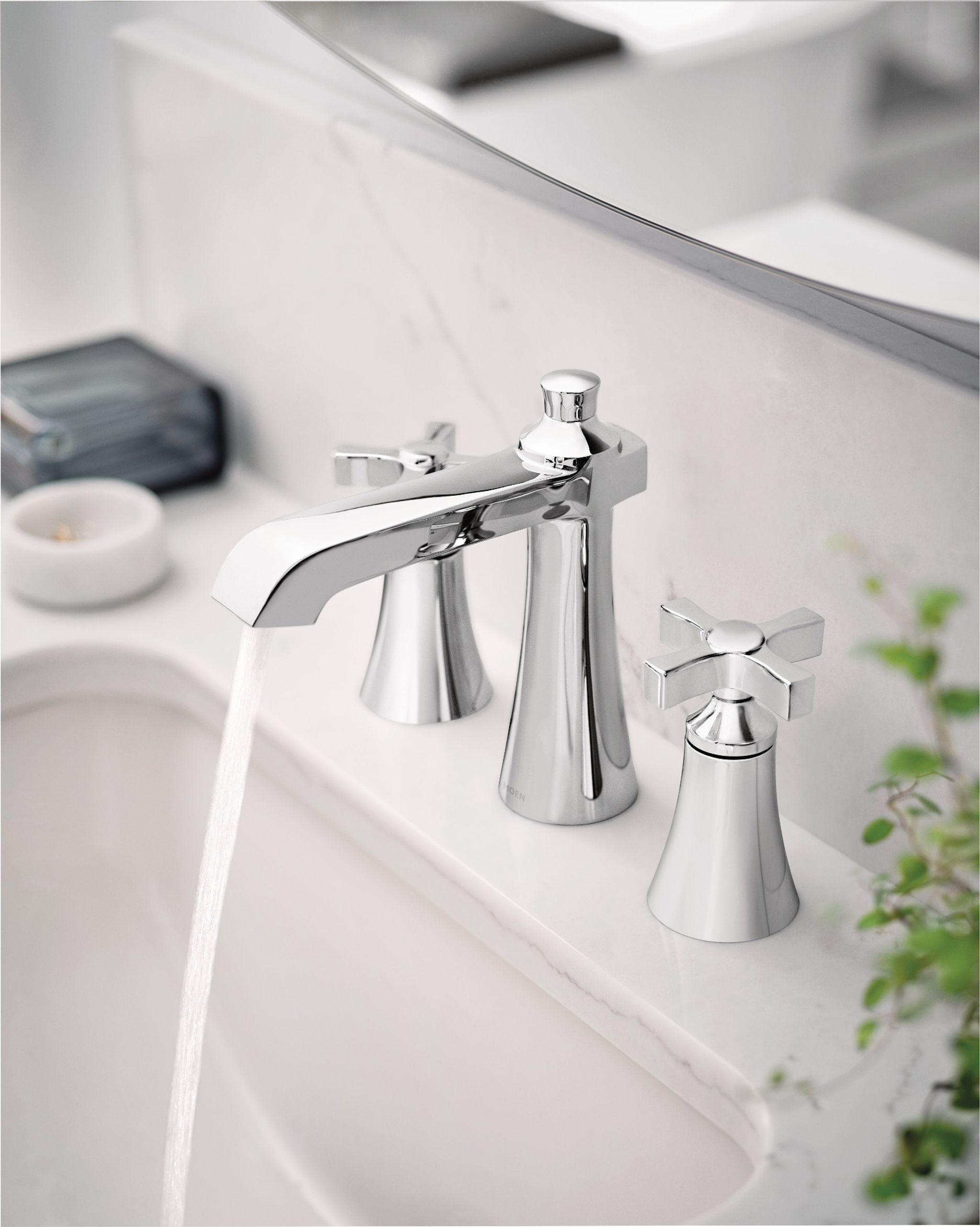 Moen TVS6985 Flara Chrome two-handle high arc bathroom faucet