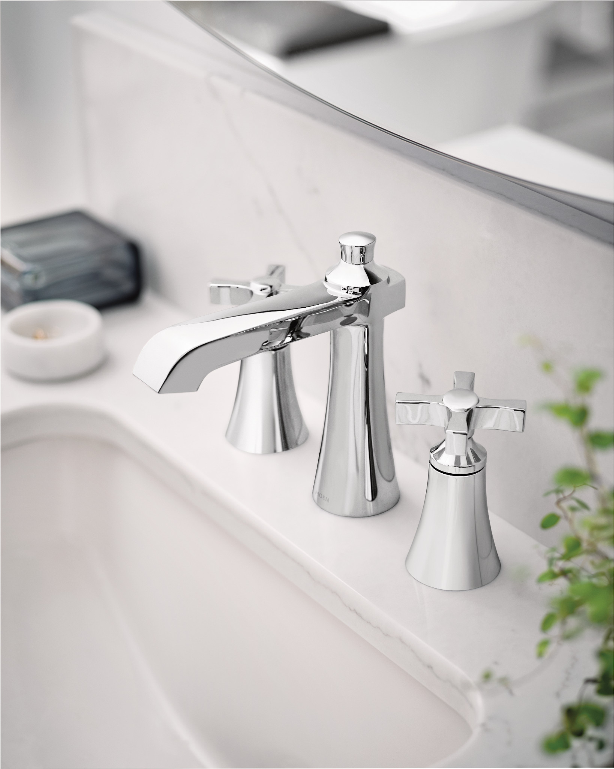 Moen TVS6985 Flara Chrome two-handle high arc bathroom faucet