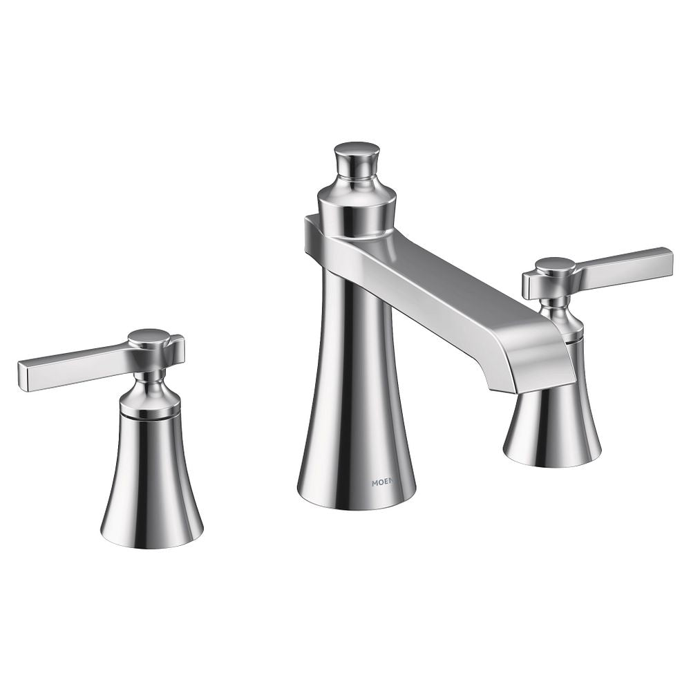 Flara two-handle high arc roman tub faucet