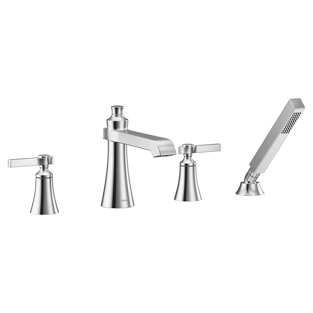 Flara two-handle high arc roman tub faucet
