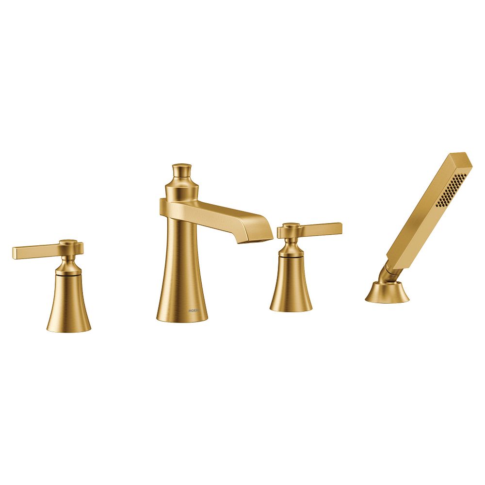 Flara two-handle high arc roman tub faucet