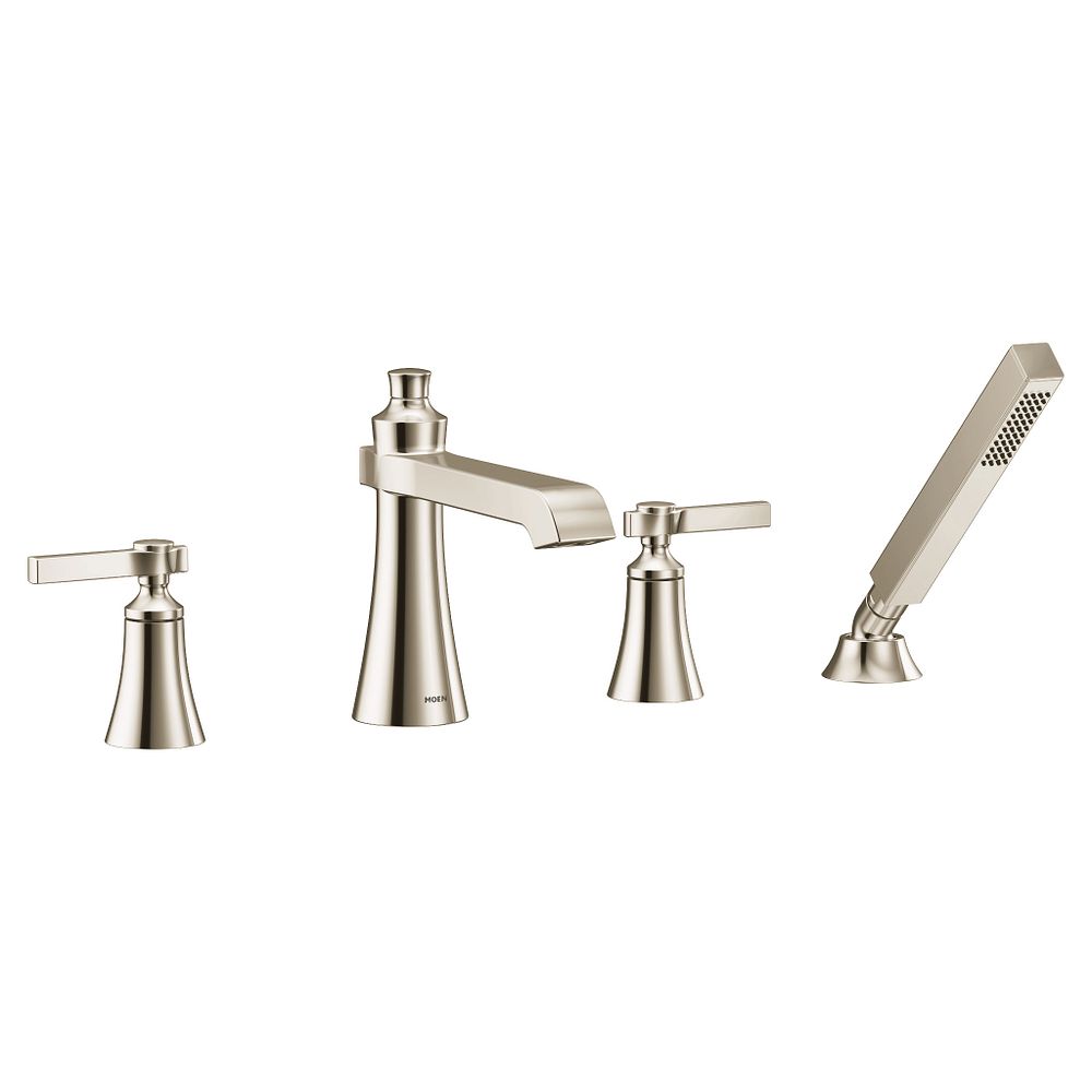 Flara two-handle high arc roman tub faucet