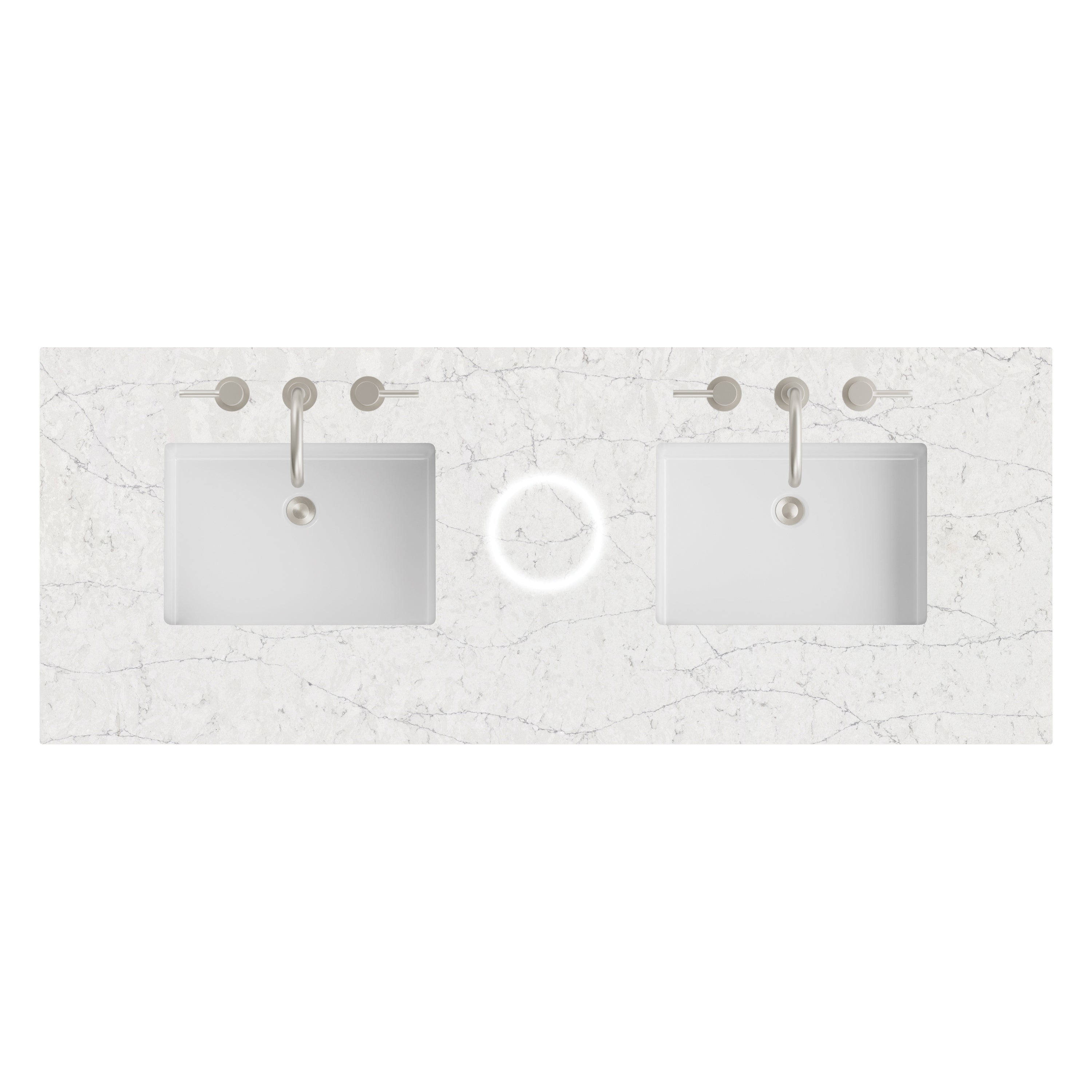 James Martin 60" Double Top with Sink & FreePower Wireless Charger, 3cm