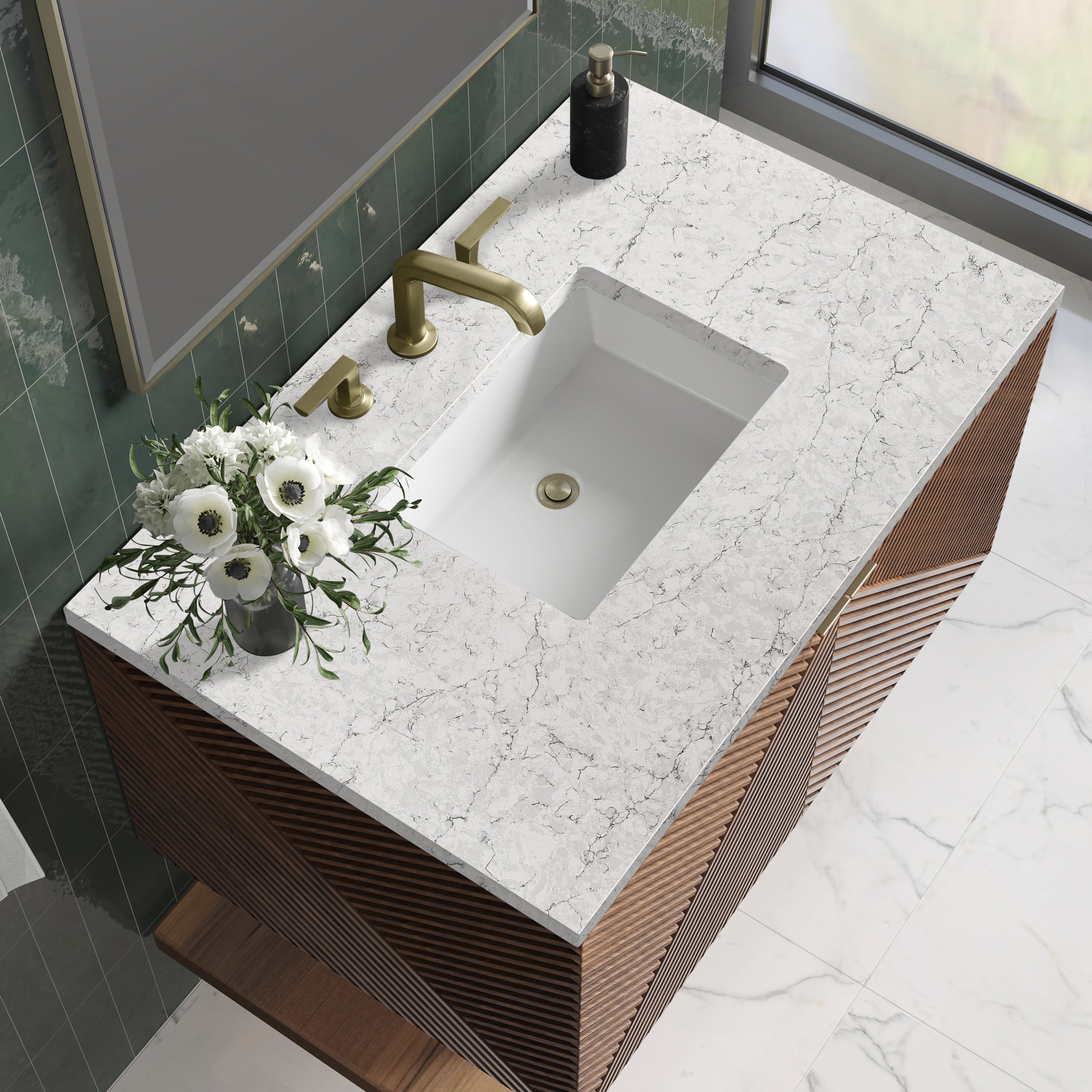 James Martin Marcello 36" Single Vanity in Chestnut with 3cm Countertop