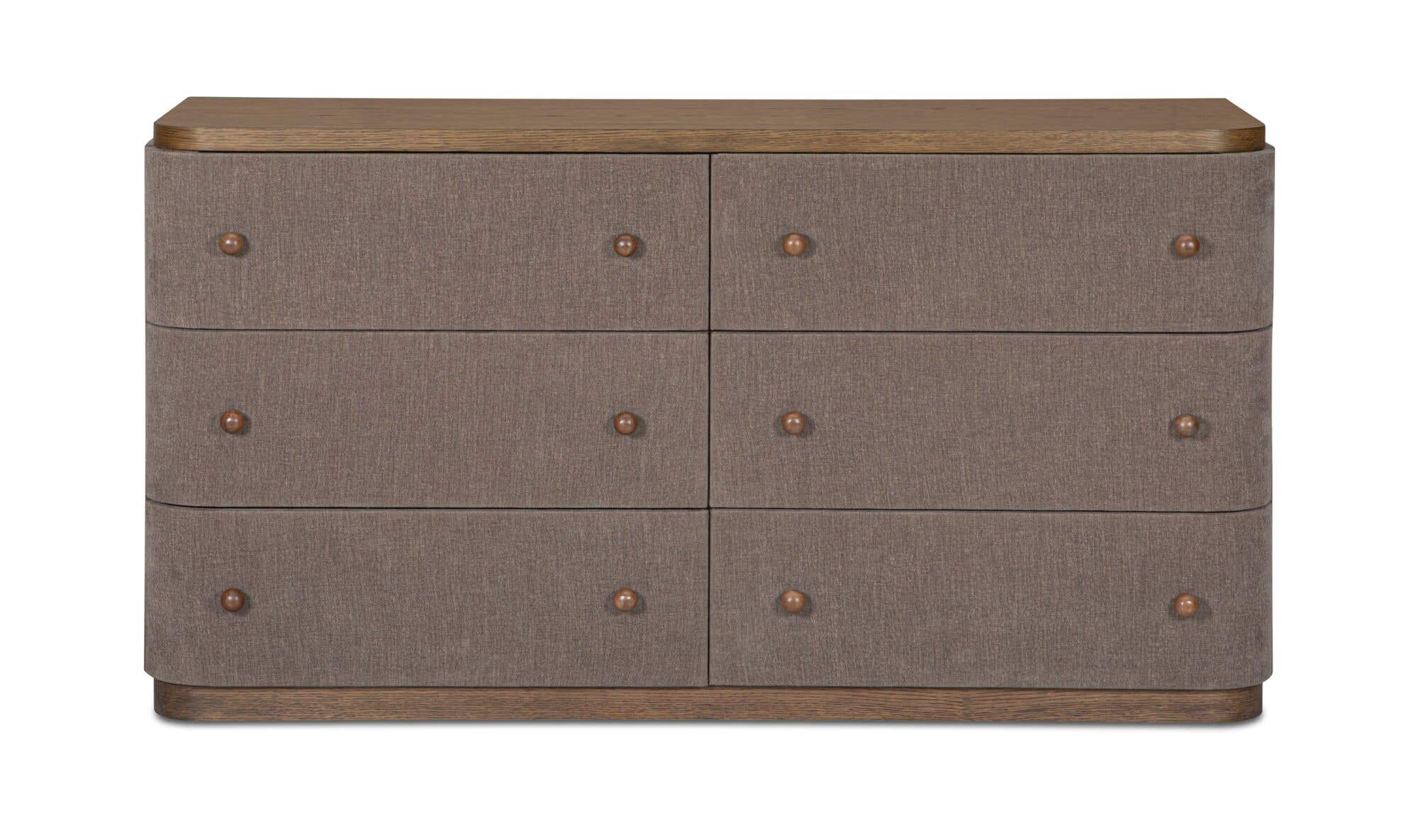 Moes Simone 6 Drawer Dresser Brown TU-1003
