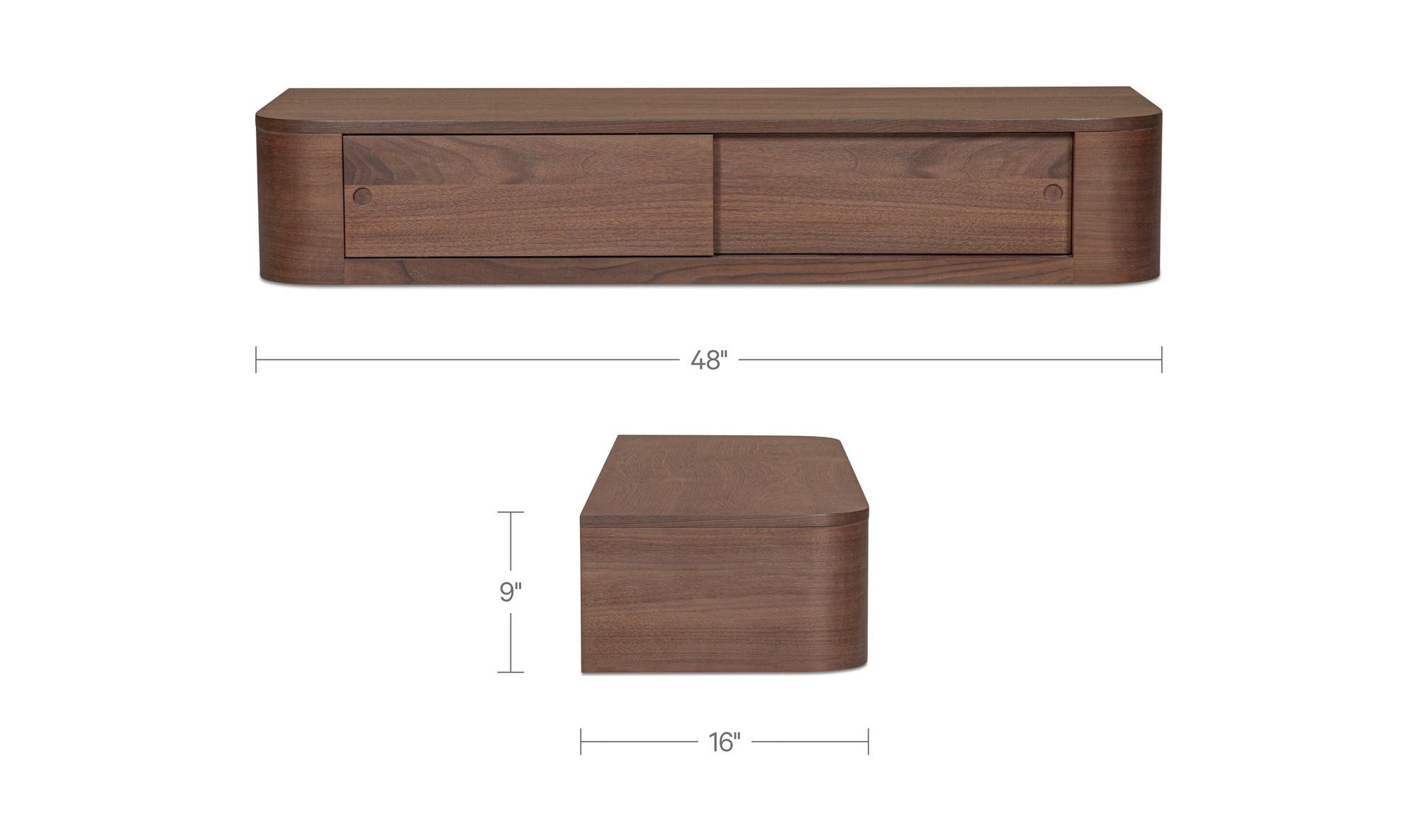 Moes Round Off Floating Console Table TU-1006