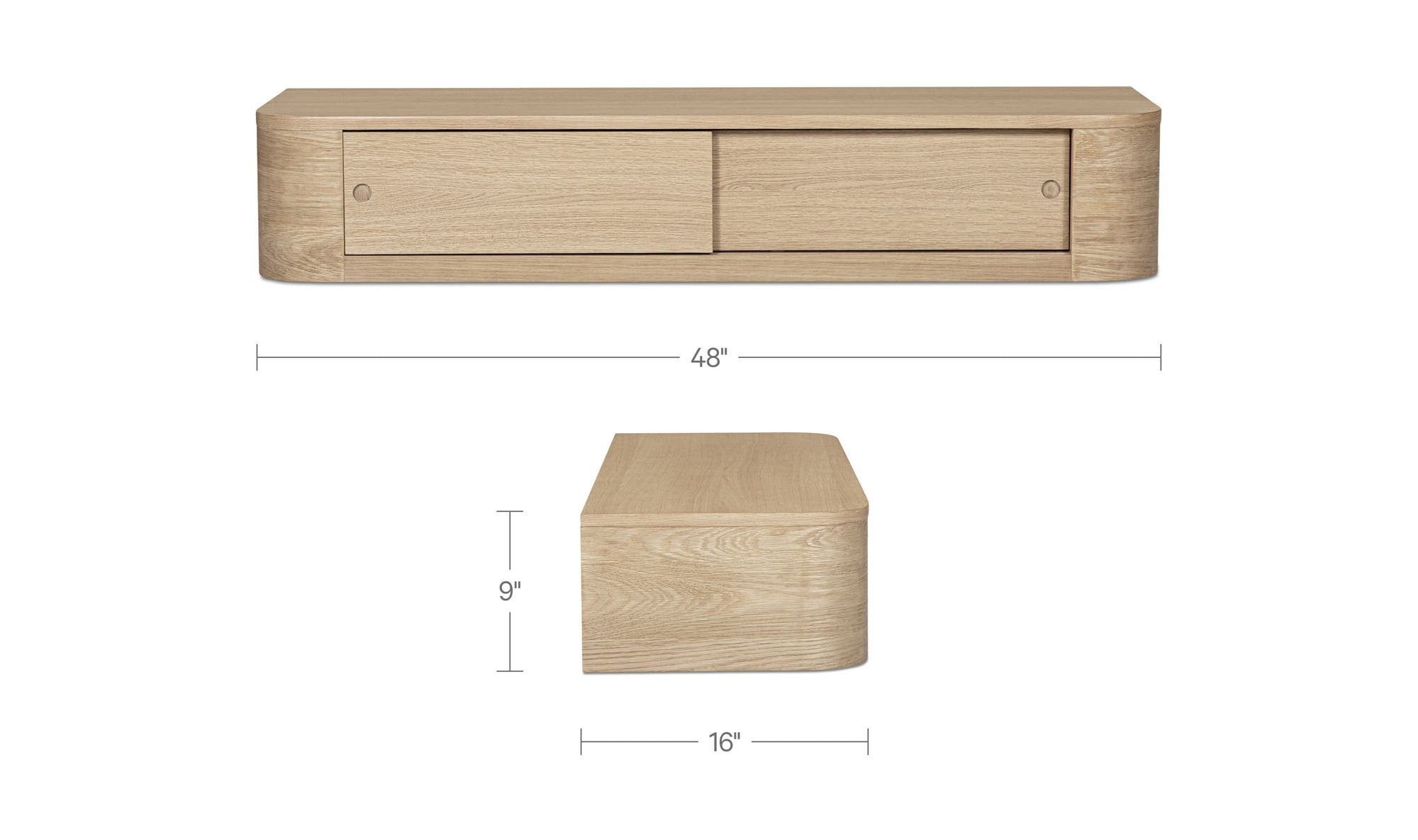 Moes Round Off Floating Console Table TU-1006