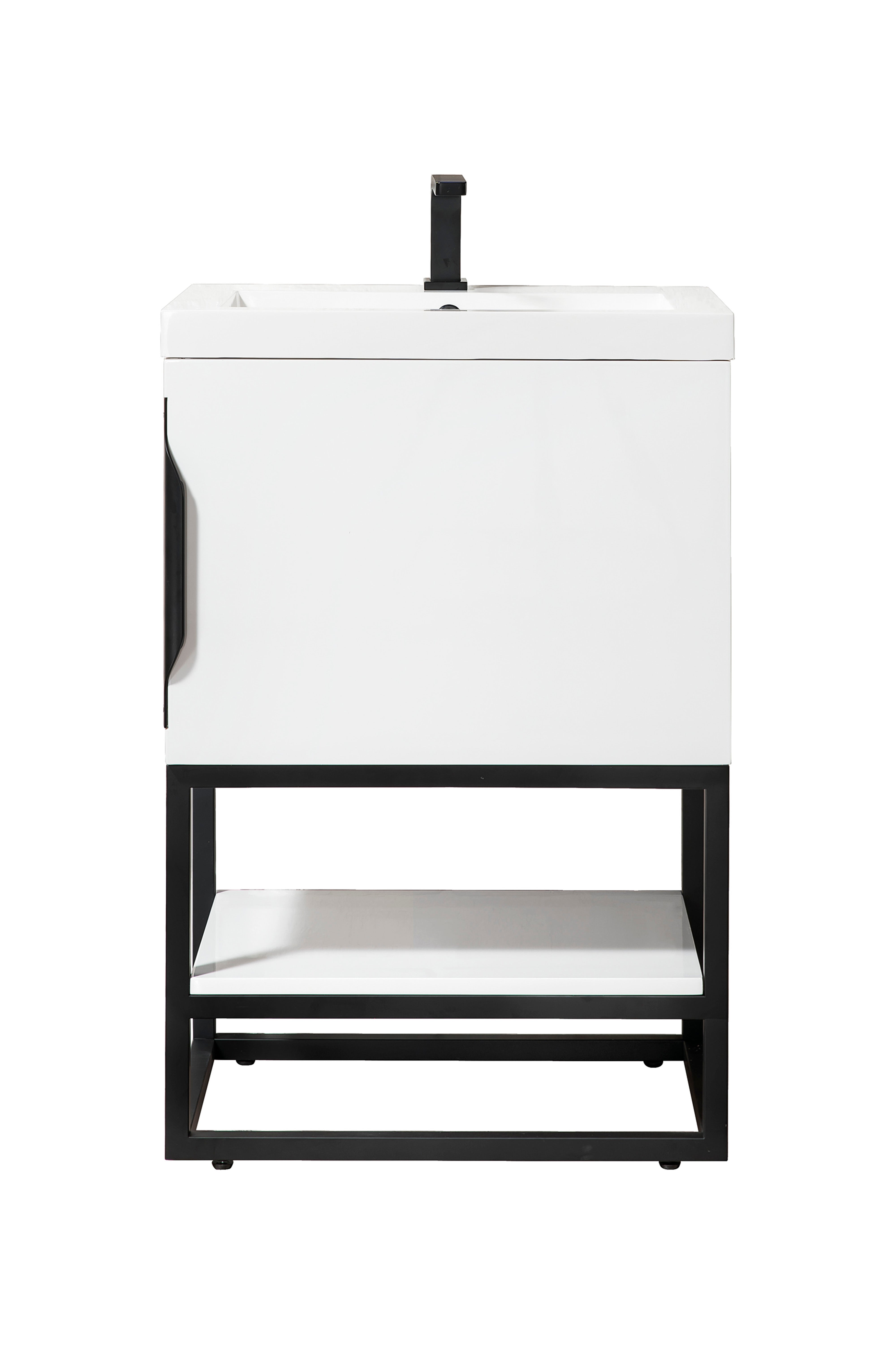 James Martin Columbia 24" Freestanding Single Vanity with Mineral Composite Stone Countertop