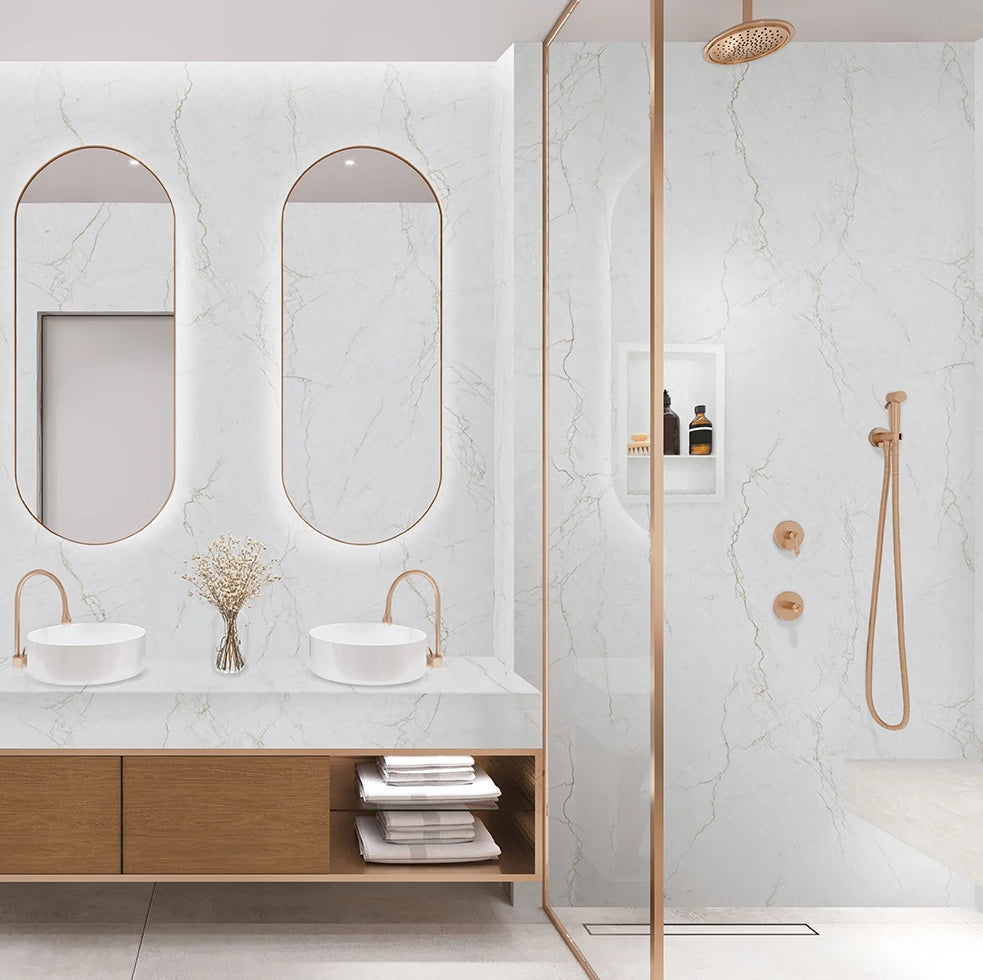 Wet Wall Waterproof Wall Panels Tuscany Marble