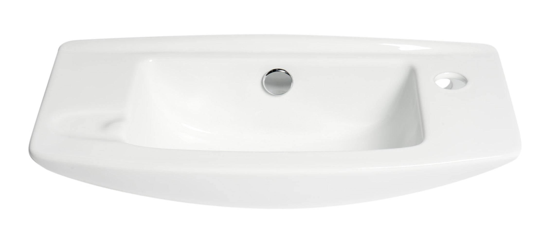 ALFI brand  ABC115 White 20" Small Wall Mounted Ceramic Sink with Faucet Hole