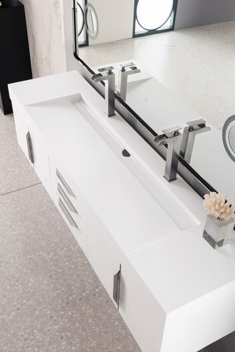 Columbia 72" Double Wall Mount Vanity Cabinet